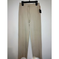 Christian Siriano New York Beige NuSable Straight Leg Mid-Rise Pants  Size M picture