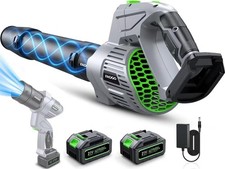 High-Power Cordless Leaf Blower 680 CFM, 2 Batteries & Charger, 5-Speed Control, picture