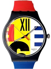Limited Swatch Watch REVIVAL 1987 Six To Nine 80’s Throwback 41mm Brand New picture