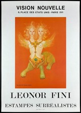 Leonor Fini 1972 Original Vision Nouvelle Exhibition Poster Dithiranbe Surreal picture