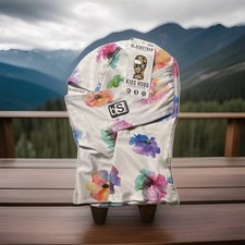 Blackstrap Kids Hood Hinged Mouth Balaclava Floral White Multicolor One Size picture