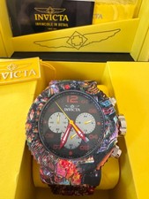 Rare Invicta Grand Pro Diver Graffiti 52mm Multi-Colored Men's Watch picture