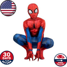Kids Spider-Man Costume Medium Zentai Jumpsuit with Detachable Mask Halloween US picture