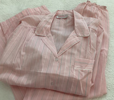 Vintage Gilead Pajamas Set  Top Pants  Women's Medium Pink, Blue striped NWT picture