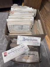 Lot Of 10 x Checks 1800’-1900’s+ picture