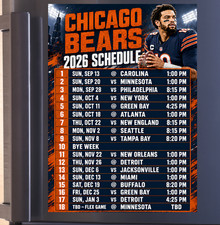 Chicago Bears 2026-27 Magnetic Schedule. 5x7