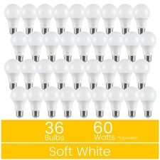 Great Value A19 LED Light Bulb 9W 800 Lumens 2700K 36-Pack picture