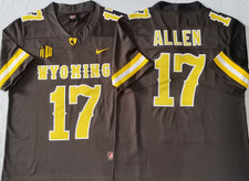 (Duty-Free )  Men's Josh Allen #17 Wyoming Cowboys Stitched Jersey White/Brown picture
