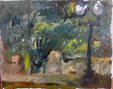 Plein Air Impressionist Landscape Original Oil Painting On Canvas 16x20 Signed picture