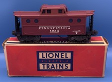 LIONEL 6417 PRR PORTHOLE CABOOSE NO-NEW YORK ZONE w/ CORRECT 6417-1 BOX “UNRUN” picture