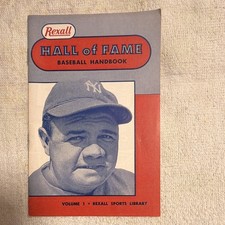 1960 Rexall Hall of Fame Baseball Handbook Babe Ruth Yankees RARE Vintage Vol 1 picture
