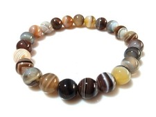 BOTSWANA AGATE ROUND SMOOTH PLAIN 8MM LOOSE GEMSTONE BEADS 7