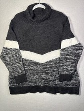 Ashley Stewart Women's 4X Colorblock Turtleneck Sweater picture