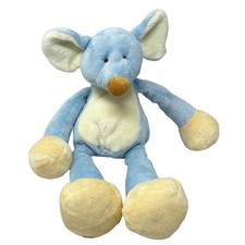 2019 Gund Griffen Flopadoodles Blue Plush Mouse Stuffed Animal Weighted 60169 picture