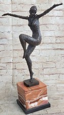 D.H.Chiparus Bronze Statue, Art Deco Dancer Sculpture `TAMARA-after the Dance` picture