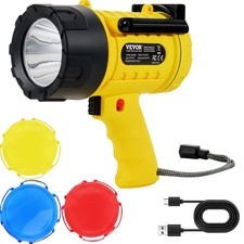 VEVOR USB Super Bright Rechargeable Spotlight Flashlight 1000,000LM Searchlight picture