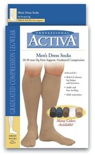 Activa Men's Dress Socks Closed Toe 20-30mmHg (Navy) Medium picture