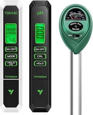 VIVOSUN Digital pH Meter, 3-in-1 TDS/EC/Temperature Meter Soil Moisture Combo picture