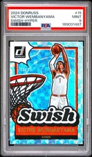 Rare PSA 9 2024 Panini Donruss Swish Victor Wembanyama #15 Hyper Holo POP/2 👽 picture
