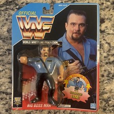 WWF  Big Boss Man 1991 Wrestling Figure 7043 Blue Card Hasbro TitanSports 1122 picture