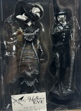 Hallows Eve Plague Doctor Gentleman Figurine Set Gothic Halloween Decor NIB picture