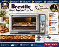 New Breville Smart Oven Air Fryer Pro BOV900BSS Stainless Steel 13-in-1 1800W picture