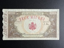 Romania 10,000 Lei Banknote - Zece Mii Lei - May 1946 - P#57a - Scarce - XF picture