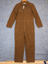 Madewell Zip Pocket Coverall Jumpsuit Womens Small Chestnut Brown Cotton Twill picture