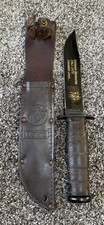 VTG KA-BAR USMC Vietnam Memorial 1961-75 Fixed Blade Fighting Knife w/Sheath picture