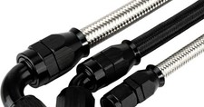 Custom Premade Prefab PTFE Hose Black Fittings 6 AN 8 AN 10AN Built to your Size picture