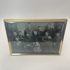 Antique Framed Black White Photo Mormon Pioneer Family? picture