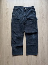 Vintage Carhartt Mens Sz 32x30 B01-BLK Double Knee Jeans Pants Black Distressed picture