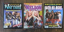 Vintage Rock Special Issue Lot Of 3 Warrant Nelson Faith No More Posters picture