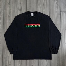 Vintage 00s Bowls Spell Out Printed Center Box Logo Y2K Surf Graphic Long Sleeve picture