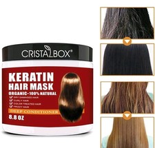 Keratin Hair Mask Organic 100% Natural Deep Repair for Dry Damaged hair 8.8 oz picture