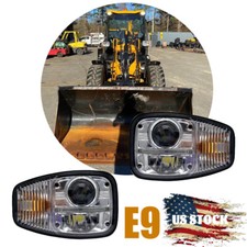 E9 Pair LED Headlights With Turn Signal Lamp High Low Beam For Volvo JCB Loader picture