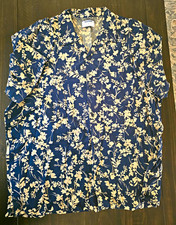 Old Navy Mens XL Blue/White Floral Collared Long Sleeve Button-Down picture