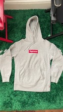 Supreme FW14 Box Logo Hoodie Size Medium Gray 100% Authentic picture