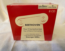 Columbia Beethoven 9 Symphonies & 5 Piano Concertos Szell Fleisher 8CD 1963 picture