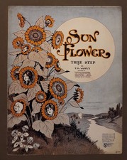 1906 Sun Flower Three-Step Vintage Piano Sheet Music by F. H. Losey picture