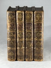 Antique Don Quixote 4 Vol Set c1800 Leather Bound Illustrated Cervantes picture