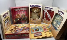 Vintage 1985 Teddy Ruxpin Bear Outfits Answer Box Cassette Lot Tested Working picture