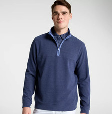 Walter Hagen P11 Brushed 1/4 Zip Pullover Mens Size L Navy, New With Tags picture