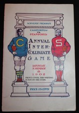 ORIGINAL 1902 CALIFORNIA VS STANFORD SOUVENIR GUIDE, FOOTBALL GAME NOVEMBER 8TH. picture