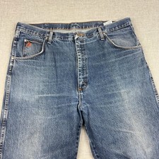Wrangler 20X Jeans Mens 40x34 Blue Medium Wash Relaxed Straight Denim Pants picture