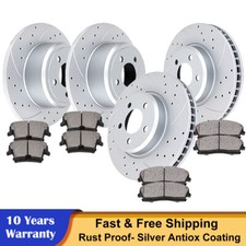 320mm Front Rear Drilled Rotors + Brake Pads for Challenger Charger Chrysler 300 picture