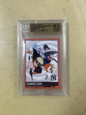 BGS 9.5 2026 Naruto Promos Chakra Card Naruto & Sasuke Stamp NY Yankees picture