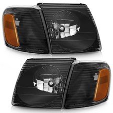 Pair Headlights For 2001-2003 Explorer Sport &2001-2005 Sport Trac Headlamps L+R picture