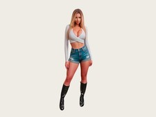 1:64 1:43 America Lady Girl Miniature Figure Sand Table Model For Cars Vehicles picture
