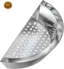 Half Moon Stainless Steel Charcoal Basket with Water Reservoir picture